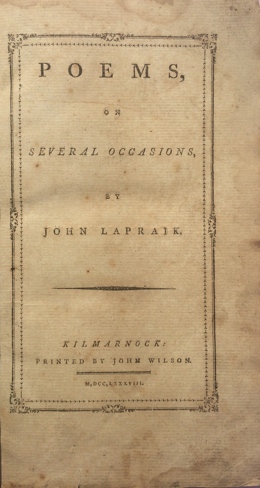 Poems on several occasions by John Lapraik