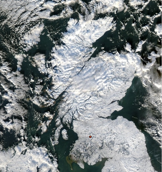 Scotland covered in snow